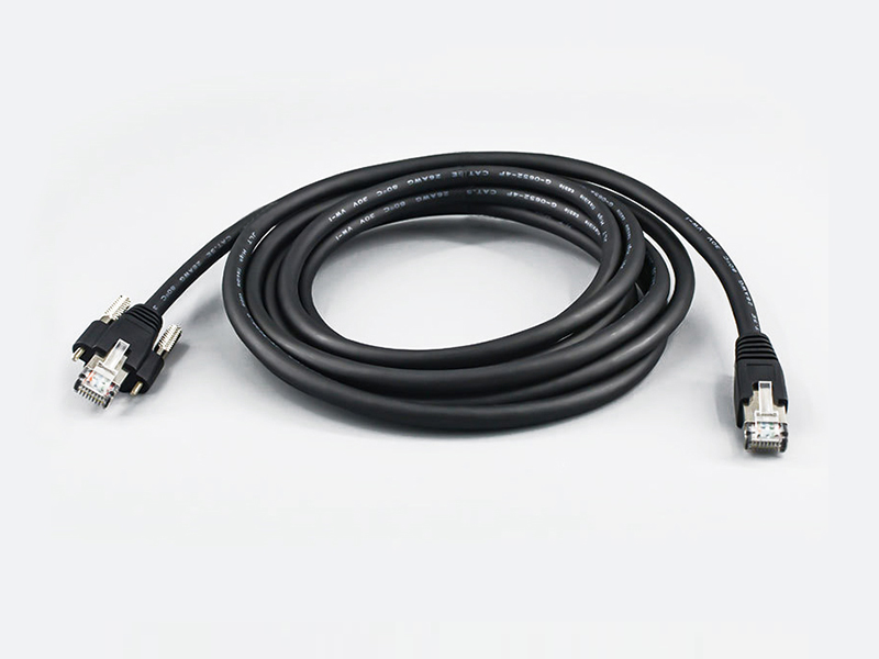 CUSTOMIZED CAT5E LAN PATCH CABLE INDUSTRIAL ETHERNET PROFINET RJ45 PLUG SCREW LOCKING