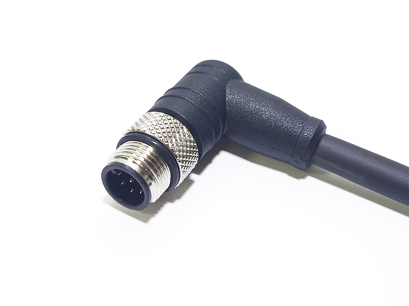 M12 A CODE 8P PLUG ANGLE INDUSTRIAL CABLE ETHERNET PROFINET