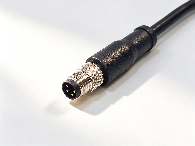 SENSOR PRE-CABLE M8 PLUG 4POS MALE SIGNAL CONNECTOR IP67 WATERPROOF