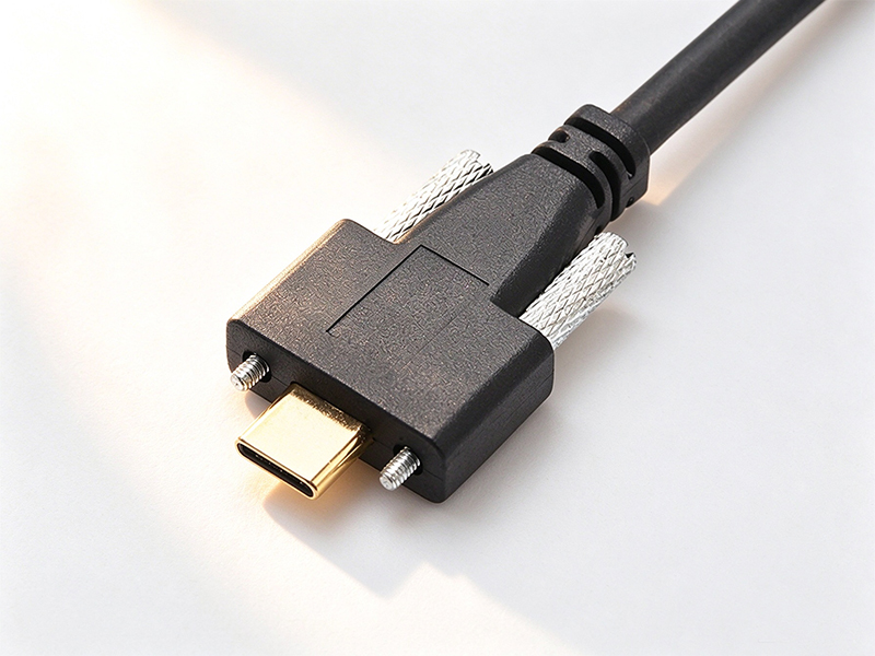USB3.2 TYPE-C PLUG WITH SCREW LOCKING CABLE ASSEMBLY CUSTOMIZATION